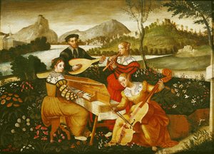 Het buitenconcert door Italian School